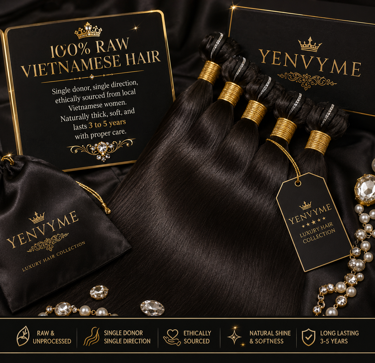 YENVYME RAW HUMAN  HAIR